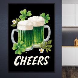 Lucky Clover Beer Cheers - NicheCanvas
