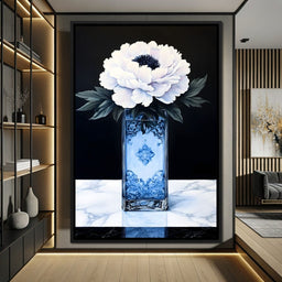 White Blossom Elegance Flourish - NicheCanvas