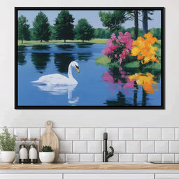Swan Lake Reflections - NicheCanvas