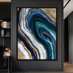 Currents of Gilded Stone - NicheCanvas