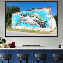 Street Art - Sea Turtle Voyage - NicheCanvas