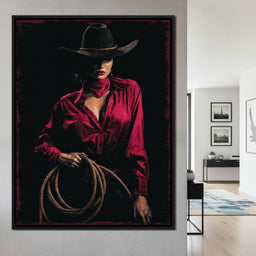 Midnight Cowgirl Red Blouse - NicheCanvas