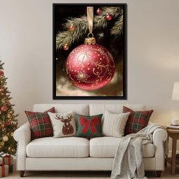 Ruby Ornament Holiday Glow - NicheCanvas