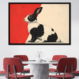 Rabbit's Geometric Poise - NicheCanvas
