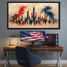 Midnight Fireworks Over The Standing Spires - NicheCanvas