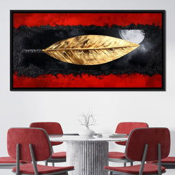 Golden Leaf Nocturne Reflection - NicheCanvas