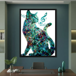 Melody Paws Neon Cat Muse - NicheCanvas