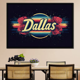 Retro Rose Radiance Dallas - NicheCanvas