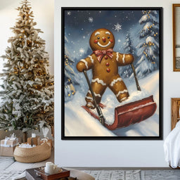 Gingerbread Joy Snowy Trek - NicheCanvas