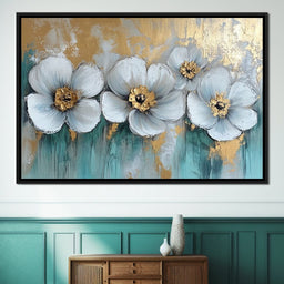 Golden Petals Dreamscape Blooms - Wildrose Creations - NicheCanvas