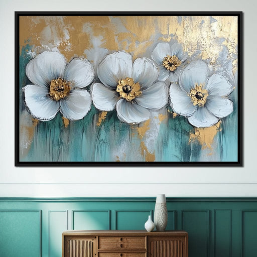 Golden Petals Dreamscape Blooms - Wildrose Creations Canvas Print