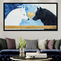 Golden Heart Wolves - NicheCanvas