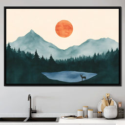 Silent Dawn Over Peaks - NicheCanvas