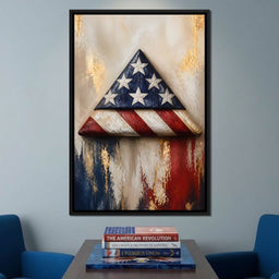 Folded Honor Beneath Gold Leaf - NicheCanvas