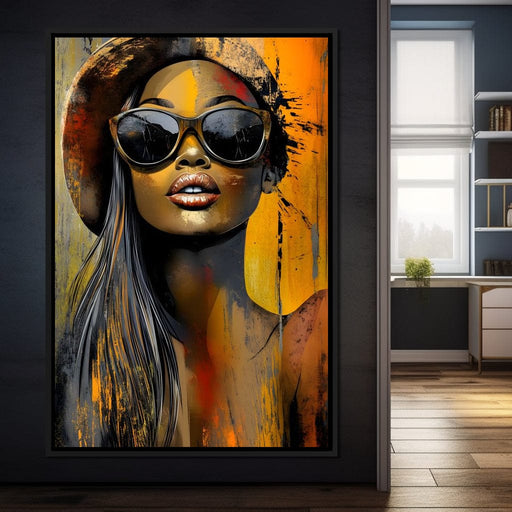 Golden Glamour Radiance Canvas Print
