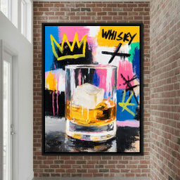Whiskey Crown Pop Graffiti Scene - NicheCanvas