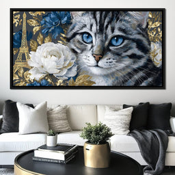Parisian Elegance Feline Dreams - NicheCanvas