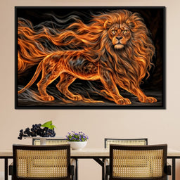 The Ember Mane Lion - TooplesArt - NicheCanvas