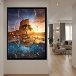 Celestial Rift Desert Dawn - NicheCanvas