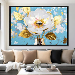 Golden Petal Elegance Blooms - NicheCanvas