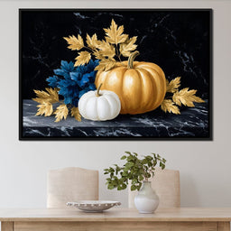 Golden Harvest Marble Elegance - NicheCanvas