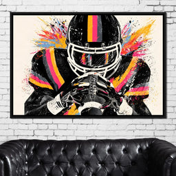 Gridiron Impact Burst of Color - NicheCanvas