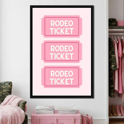 Pastel Rodeo Ticket Stack - NicheCanvas