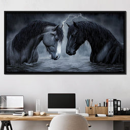 Dark Horses in the Storm - TooplesArt - NicheCanvas