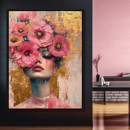 Bloomed Reverie in Gold - NicheCanvas