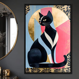 Feline Reverie Golden Dawn - NicheCanvas