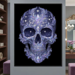 Galactic Crystal Skull Nebula - NicheCanvas