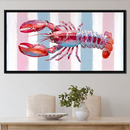 Lobster Dreams Striped Tapestry - NicheCanvas