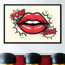 Vivid Lips Pop Explosion - NicheCanvas