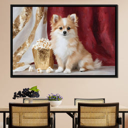Pomeranian Popcorn Soiree - NicheCanvas