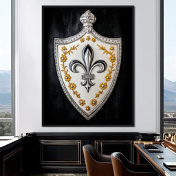 Fleur De Lys Shield Radiance - NicheCanvas
