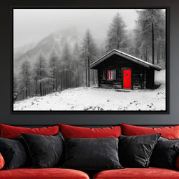Cabin Solitude Winter Tale - NicheCanvas