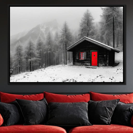 Cabin Solitude Winter Tale Canvas Print