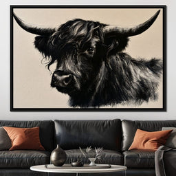 Solitary Guardian of the Highland Plains - NicheCanvas