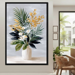 Golden Botanicals Still Life - NicheCanvas