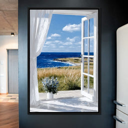 Ocean Breeze Through Open Window - NicheCanvas