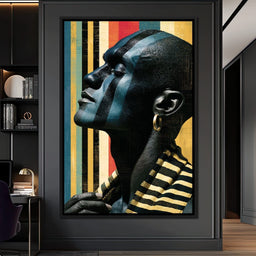Pan Africa Colours Silhouette - NicheCanvas