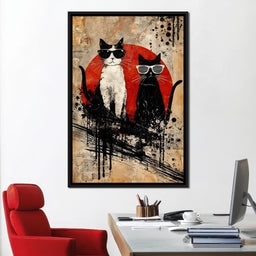 Streetwise Cats With Shades - NicheCanvas
