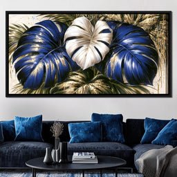 Gilded Foliage Under Midnight Light - NicheCanvas