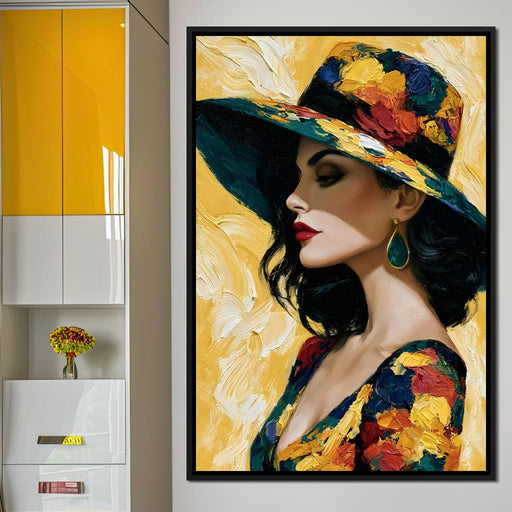 Golden Hour Couture Portrait Canvas Print