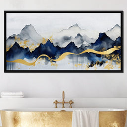 Midnight Peaks Golden Drift - NicheCanvas
