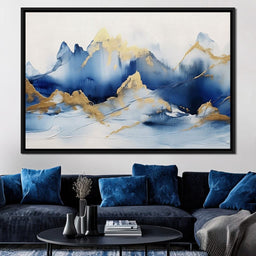 Golden Sapphire Alpine Peaks - NicheCanvas
