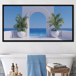 Sunlit Coastal Archway Escape - NicheCanvas