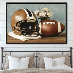 Vintage Football Helmet - NicheCanvas