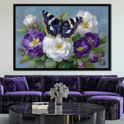 Purple Butterfly Garden Blooms - NicheCanvas