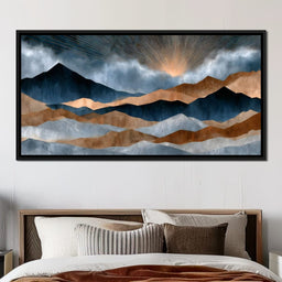 Gilded Peaks Beyond The Clouds - NicheCanvas